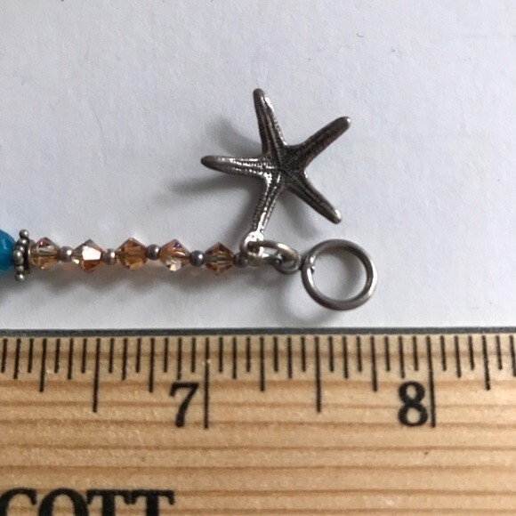 Deadstock NWOT Swarovksi Crystal Sterling Silver Starfish Charm Bracelet 7.5 In - Picture 8 of 8